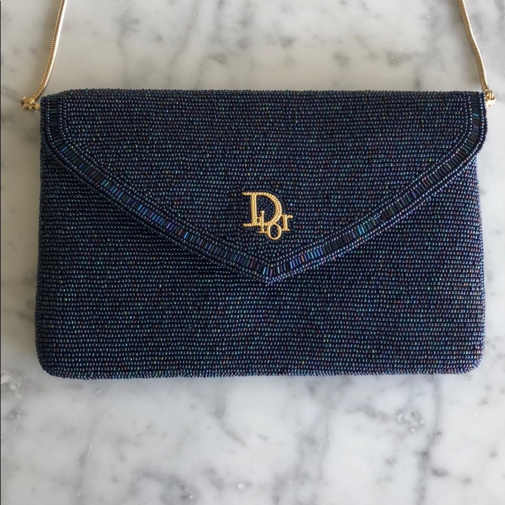 ‼️SOLD‼️Vintage Christian Dior Beaded Shoulder Bag - Picture 1 of 12